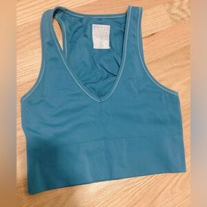 Athleta Aurora Ribbed V-Neck Sport Bra / Tank, Size S